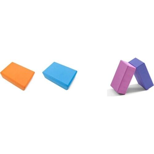 2 Pack Yoga Blocks High Density Brick Soft Non-Slip Exercise Bricks Stability and Balance for Exercise, Yoga, Pilates
