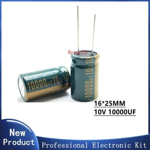 2PCS 10V 10000UF 20% High frequency and low impedance in-line aluminum electrolytic capacitors long life Brand new authentic