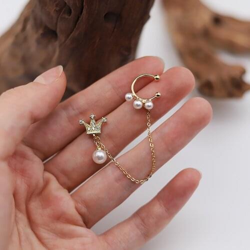 2021 Fashion Butterfly Clip Crown Love Earrings Ear Hook Ear Clips Double Pierced Earring Earrings Women Girls Punk Goth Jewelry