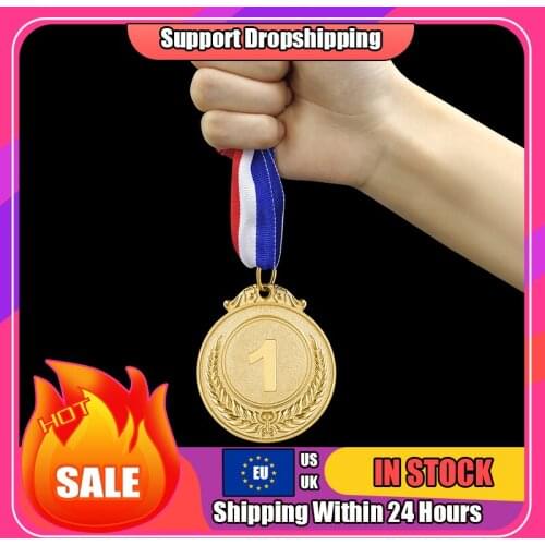 3PCS Metal Award Medals sports medals Academics Award Any Competition with Neck Ribbon Gold Silver Bronze Olympic Style Outdoor
