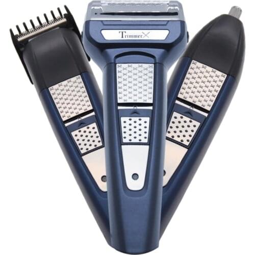 3 in 1 Electric Razor For Men Barba USB Rechargeable Nose Hair Trimmer Mens Electric Shaver Machine Maquina De Barbear