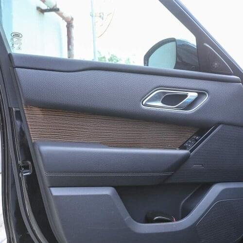 For Land Rover Range Rover Velar 2017-2018 Sands Wood Grain Car Interior Door Decoration Protector Panel 4pcs