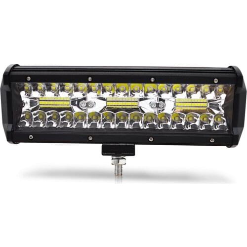 9 Inch Fog Driving Off Road Triple Row Lights Waterproof Spot Flood Combo LED Beam Lamp For Jeep Truck ATV UTV SUV Boat