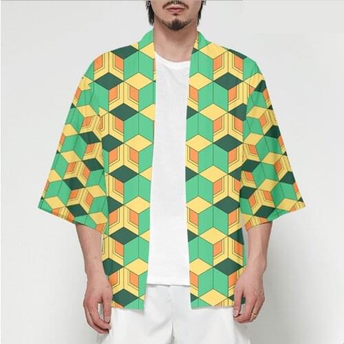 Anime Demon Slayer Kimetsu No Yaiba Tanjiro Sabito Cosplay Costumes Makomo Giyuu Kimono Men Jackets Halloween For Women CS155