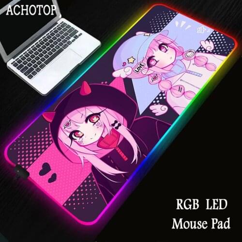 ART Gaming Computer Mousepad Large Big Gamer Desk Carpet Mouse LED Mouse Pad Backlit Keyboard Mice Mat Gaming Accessories RGB XL