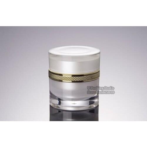 50g/50ml White PP cream jar, Empty PP cream box,cosmetics packing jar with white lid Cap Plastic Jar powder bottle 100pcs/lot