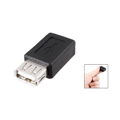 BMBY Hot Sale New Black USB 2.0 Type A Female to Micro USB B Female Adapter Plug Converter