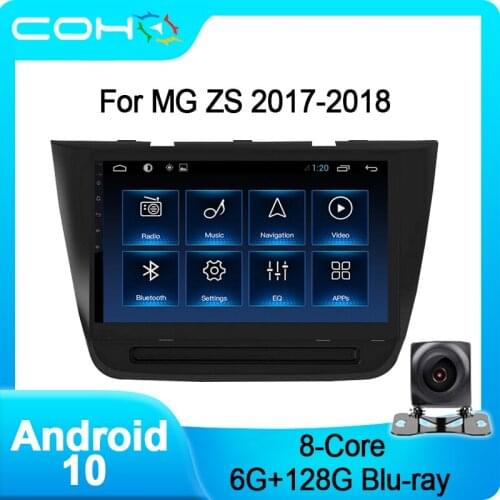 COHO For Mg Zs 2017-2018 Stereo Car Multimedia Player Stereo Autoradio Android 10.0 Octa Core 6+128G