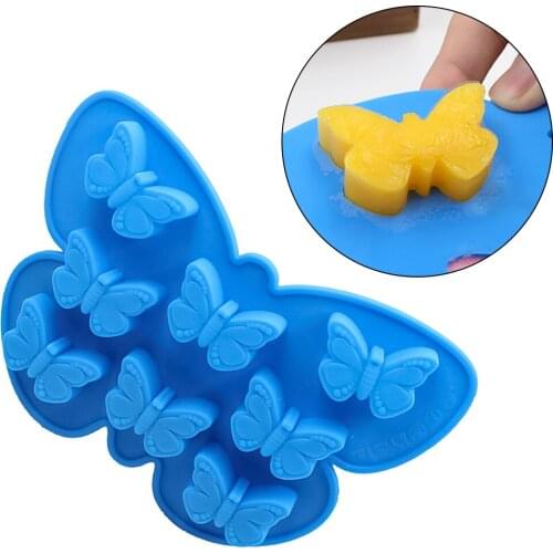 Butterfly Cake Mold Silicone Chocolate Candy Baking Molds Non-Stick Butterfly Shaped Ice Cube Trays Cake Muffin Candy Soap Mold