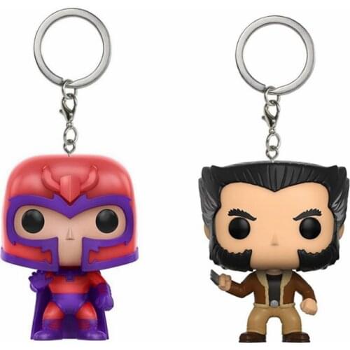 Funko POP X-Men Origins Wolverine & MAGNETO Pocket Pop keychain Bobble Head action Figure Collection Model Toys for children