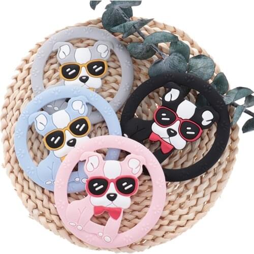 10pcs Silicone Teether Silicone Rodent Baby Teether For Teeth Bulldog Baby Teether For Newborn Baby Dummy Holders BPA Free Toys