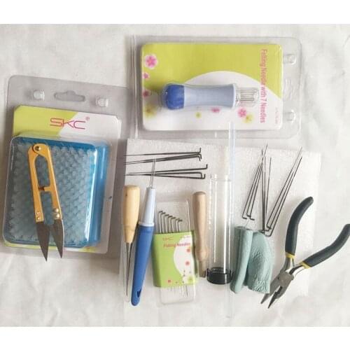 NEEDLE wool for FELTING needle artesanato felting wool felt bottle set TOOLS home handle diy doll handle tools sewing kit