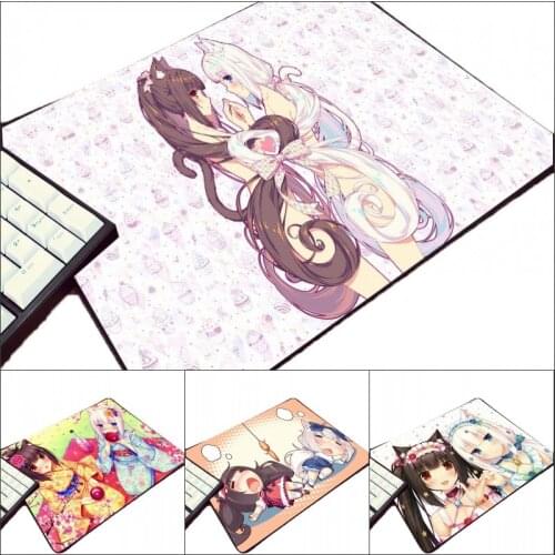 Mairuige Creative Animation Gaming Mousepad Chocola Nekopara Hot Acg Game So Cute Lovely Neko Girls Mouse Pad Mini Computer Mat