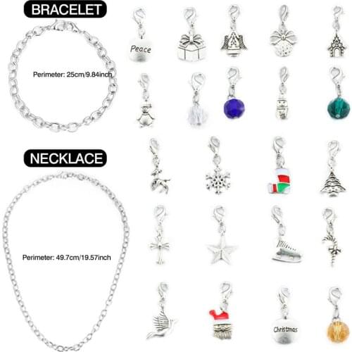 Christmas Advent Calendars Countdown Calendar With Fashion Bracelet 24 Days Diy Charms Set New Year Gifts For Kids And Lady