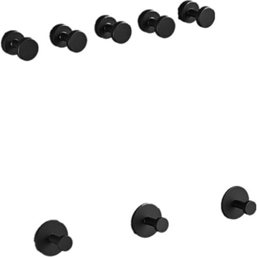 Aluminium Alloy Towel Hook Coat Rack Wall Mounted Clothes Hooks Black Hooks Of Bedroom For Kitchen