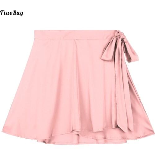 TiaoBug Summer Women Ladies Fashion Adjustable Lace-Up Wrap Skirt Vacation Beach Dance Solid Color High Waist Belted Miniskirt