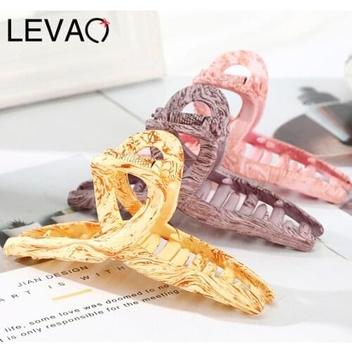 Levao New Fashion Hair Claws Makeup Washing Tool Hairclip Hairgrips For Women 2021 Hair Accessories Headwear