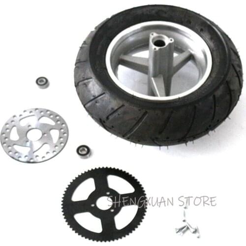 HOT SALE Good Quality 90/65-6.5 Tubeless Tire Rear Wheels with Rear Sprocket for 47cc/49cc 2 Stoke Mini Pocket Bike