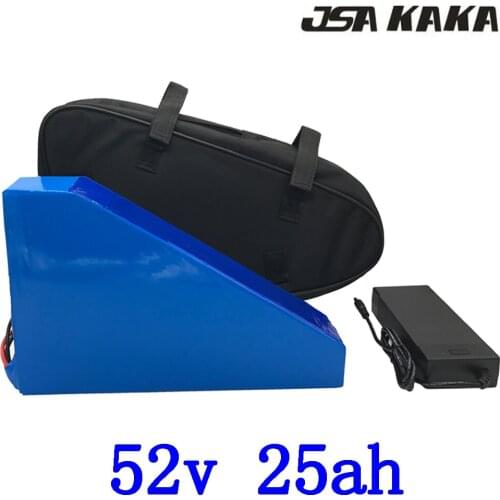 52V 1000W 2000W Ebike Battery 52V Lithium Battery 14S 52V 13Ah 15Ah 18Ah 20Ah 22Ah 25Ah Electric Bicycle Battery+58.8V Charger
