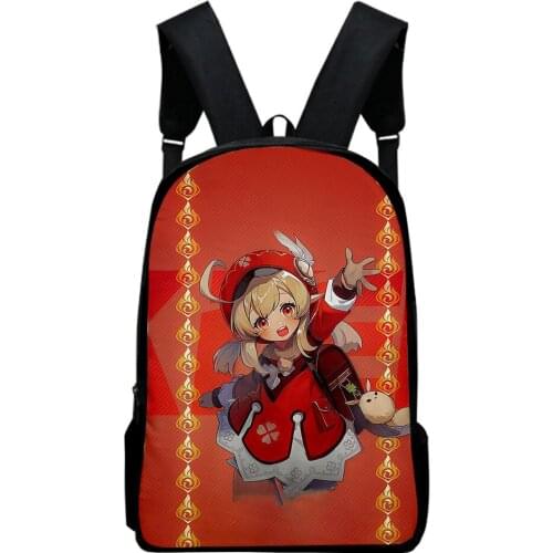 2021 New Boys Girls Backpack Genshin Impact Teenager Cosplay Waterproof Oxford Travel Bags School Bags 3D Print Laptop Bags