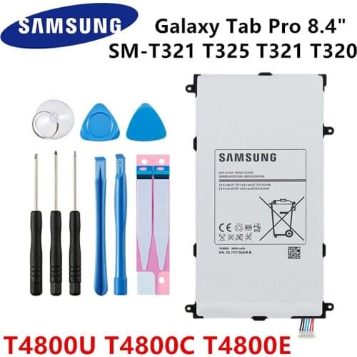 SAMSUNG Orginal T4800U T4800C T4800E 4800mAh Replacement Battery For Samsung Galaxy Tab Pro 8.4" T320 SM-T321 T325 T321 +Tools