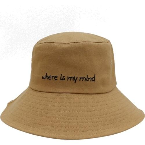 Embroide Bucket Hats Outdoor Fashion Sun Protection Travel Hat Selfdom Letter Embroidery Fisherman Hat