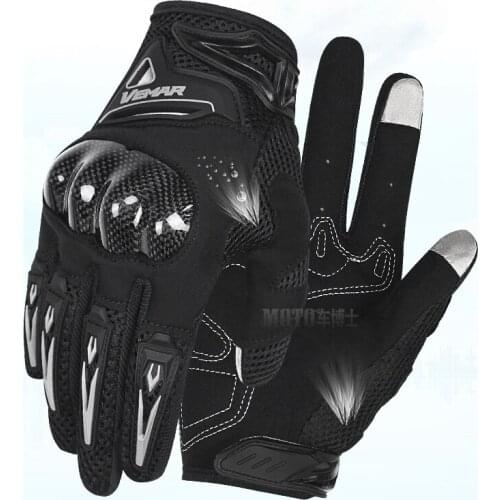 Motorcycle riding gloves fall-proof rider motorcycle touch-screen full finger gloves carbon fiber shell gloves men breathable