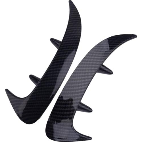 2Pcs/Set Carbon Fiber Texture Rear Bumper Rear Bumper Fins Canards Splitter fit for Mercedes-Benz A Class W177 A200