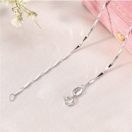 " Fake One Penalty Ten " 2Pcs 925 Sterling Silver Plated 18K Gold Seeds Link Chain Necklaces Jewelry Making Findings