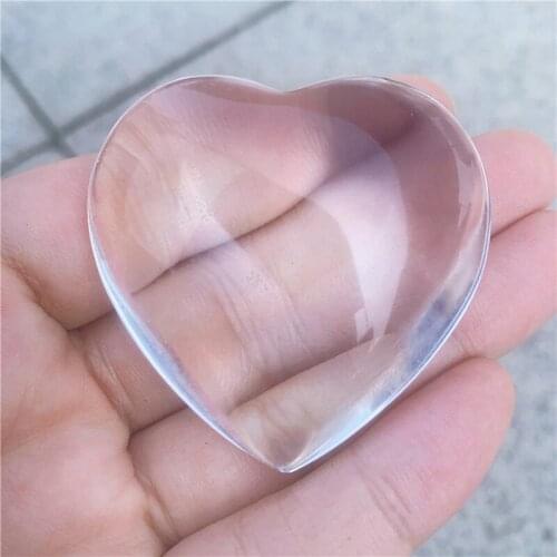 Natural White crystal heart quartz white Stone Rock Crystal Charm Heart Necklace Gem Stone Reiki Meditation 1pcs