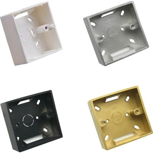 Socket Switch Type 86 Base Clothes Box Junction Box Wall Mount Switch Box Bottom Surface Mount Dark White