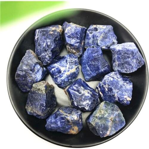 1PC Natural Rough Sodalite Raw Quartz Gemstones Rocks Specimen Reiki Healing Home Decor Natural Stones and Minerals