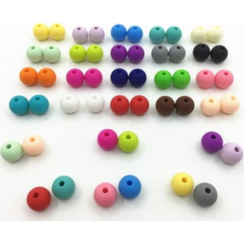 1000 pcs Silicone Beads10mm Round silica Beads mixed color BPA free food grade baby teether beads mommy chewing necklace