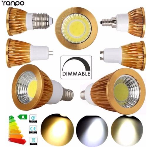1X 5X 8X Dimmable US E12 E26 GU10 GU5.3 COB LED Spotlights Bulb 3W 9W 12W 15W Bright Lamps Warm/Cool White