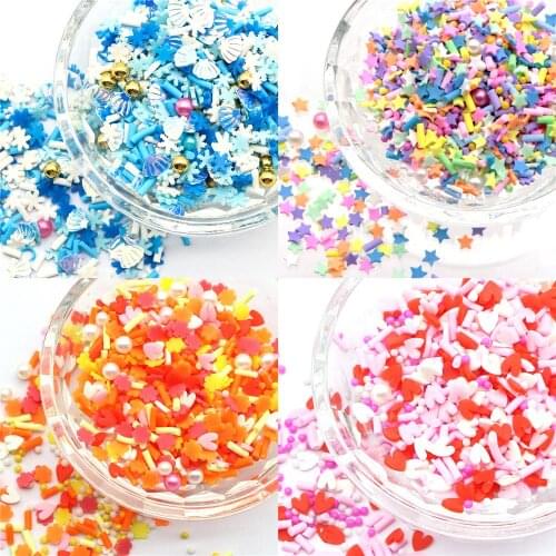 20g/pack Multi Size Filler Polymer Clay for Slime Nails Art manicure/wedding decoration confetti Mix colors DIY,1Yc11217