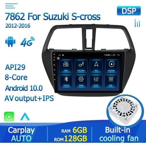 2 din Android 10 Car Radio For Suzuki SX4 CROSS 2012-2016 navigation gps radio stereo video multimedia WIFI CAM player Head Unit