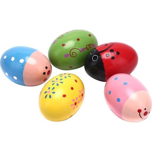 Kids 2019 Wooden Baby Music Toys Children Random Colors Wooden Sand Eggs Instruments Percussion sands Musical Toys