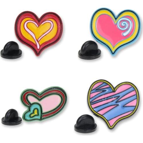 Love Heart Enamel Pins Badge Cartoon Show Love Brooches Clothes Bag Denim Lapel Pin Gifts for Women Men Friends Fashion Jewelry