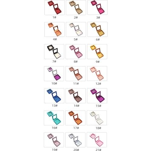 Flash Girl Wholesale 21 Color Square Eyelash Packaging Box Custom 3D Mink Eyelashes Packaging Box Private Label Box Packing