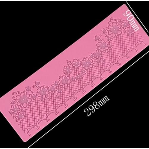 Cake Ring Decoration Tool Wedding Flower Embossing Lace Mold Butterfly Lace Pad Silicone Fontaine Lace Mold LS-01