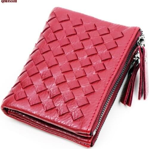 Women Wallet ID Card Holder PU Leather Short Money Wallets PU Leather Lady Double Zipper Coin purse wallet for women