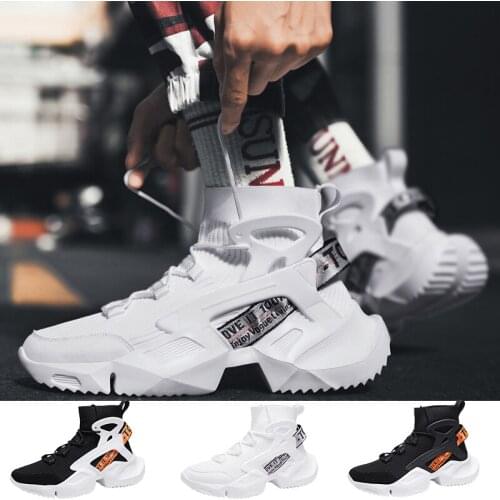 Fashion Men Sneakers Breathable Sport Shoes Sock Boots Non-Slip Footwear Outdoor Walking Running Tennis Shoes Men