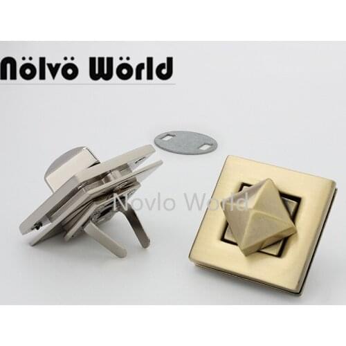 Nolvo World 2-10 pieces 5 colors 26*26mm 31*31mm fashion square bag lock handbag hardware