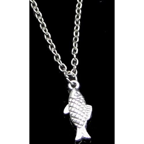 Fashion 20*8mm Double Sided Fish Pendant Necklace Link Chain For Female Choker Necklace Creative Jewelry party Gift