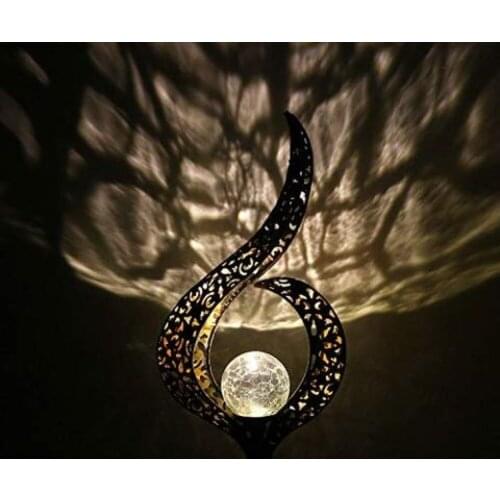 Solar Wrought Iron Modeling Lamp, Solar Inserting Hollow Wand Inserting The Ground Bronze Lighting