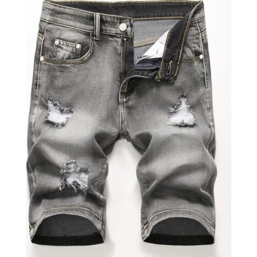 2019 Summer Casual New Mens Shorts Men Jeans Fashion Slim Fit High Quality Cotton Denim Shorts Male Brand Clothes