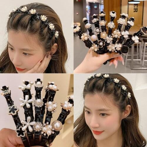 New Double Bangs Hairstyle ban Jewelry Hairpin Women Sports Hair Band Accessories Double Layer Bang Hairstyle Headband Hairbands