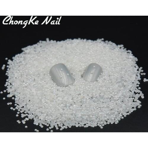 New 5000pcs 1.5mm Ivory/White Color Half Pearls Beads Flatback Round Pearls Nail Art 3D Rhinestones Nail Tips Decoration KE10004
