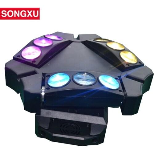 Mini New LED 9x10W Led Spider Light RGBW 16/48CH DMX Stage Lights Dj Moving Head Light/SX-MH140A
