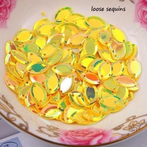 Wholesale 1800pcs Small Size Diy Handmade Show Performance Material Colorful 2-holes Oval Loose Sequins S0399H